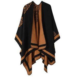 2/$30 NEW Boho Ruana Oversized Open Wrap Poncho Blanket Scarf
